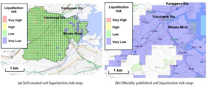 Comparision between artificial intelligence (AI)-driven and traditional soil liquefaction risk maps for level 1 earthquake motion