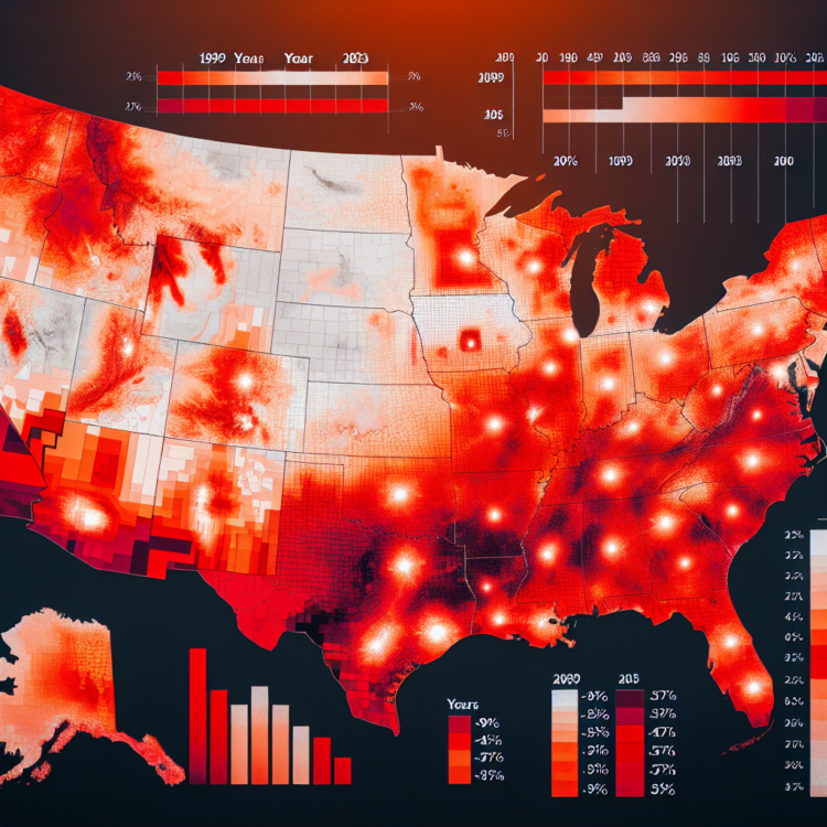 Trends of heat-related deaths in the US, 1999-2023