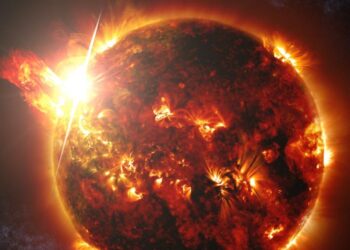 Two red dwarf stars unleashing powerful flares