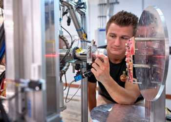 Michigan State University will establish at the Facility for Rare Isotope Beams a new chip-testing facility for next-generation semiconductor devices, supported by the Department of Defense through a $14.2 million contract awarded by the Missile Defense Agency with funding from the Test Resource Management Center. Credit Facility for Rare Isotope Beams