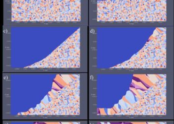 Microstructural evolution of the YZ cross-section simulated using the ExaCA model