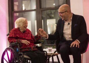 Dr. Ruth with Kinsey Institute Executive Director Dr. Justin Garcia during her final public appearance