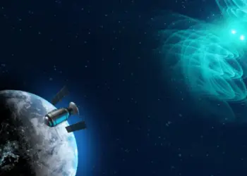 Artist impression of a binary neutron star merger