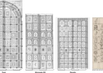The 12th century bronze doors of Barisanus of Trani in Trani, Ravello and Monreale