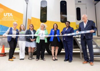 The $1 million mobile unit, a 40-foot commercial vehicle, is equipped with three simulation bays and three advanced patient manikins, one of which simulates childbirth, including cesarean sections and other obstetric emergencies.