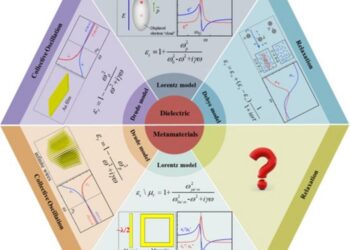 Fig. 1. The dielectric response models for conventional dielectric materials and for metamaterials
