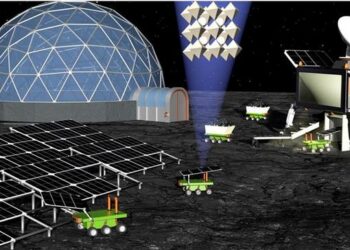 Simulation of solar cell manufacturing on the moon