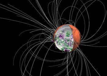 Martian Hemispheric Magnetic Field Simulation