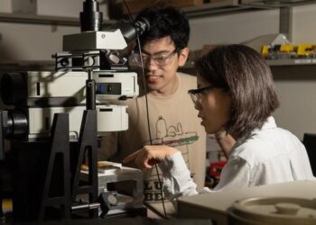 researchers in lab