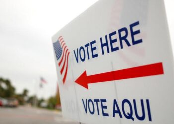 Vote Here sign