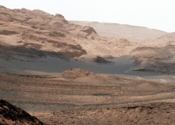 Mars landscape Mt Sharp taken by NASA