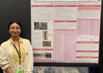 UC Merced student presenting isotope study of Chincha culture