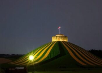 Glastonbury Tor Displays Stripes to Spark Climate Change Dialogue — Athmospheric