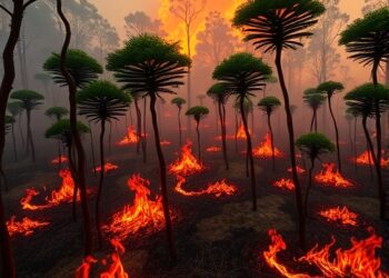 Continental fern savannah wildfires driven by end-Triassic greenhouse warming