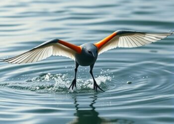 Flapping-wing robot reveals how birds transition between air and water