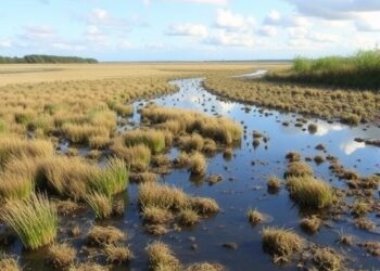 Hydrological switch converts saltmarsh to peat-forming reedland