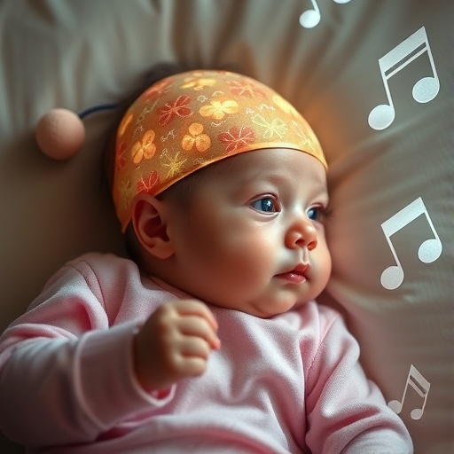 Infants’ brains respond to music at 3 months, moving by age 1.