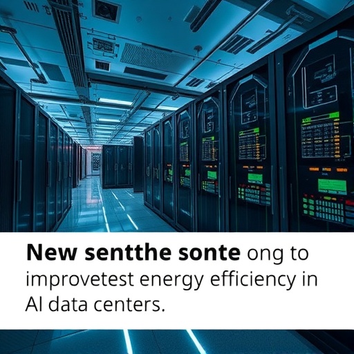 Return exactly one rewritten English science news headline for the original title below. Maximum 12 words. Output plain text only. Do not use HTML, Markdown, quotes, labels, explanations, bullets, numbering, or multiple options. Original title: New technology could improve energy efficiency in AI data centers