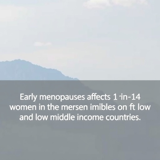 Return exactly one rewritten English science news headline for the original title below. Maximum 12 words. Output plain text only. Do not use HTML, Markdown, quotes, labels, explanations, bullets, numbering, or multiple options. Original title: Early menopause affects 1 in 14 women in low and middle income countries
