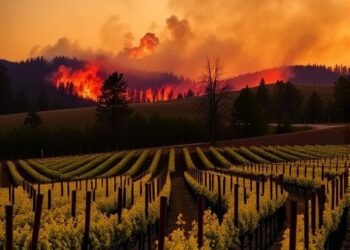 Return exactly one rewritten English science news headline for the original title below. Maximum 12 words. Output plain text only. Do not use HTML, Markdown, quotes, labels, explanations, bullets, numbering, or multiple options. Original title: Global warming and increasing wildfire risk threaten viability of elite wine-growing regions in California – but others may boom