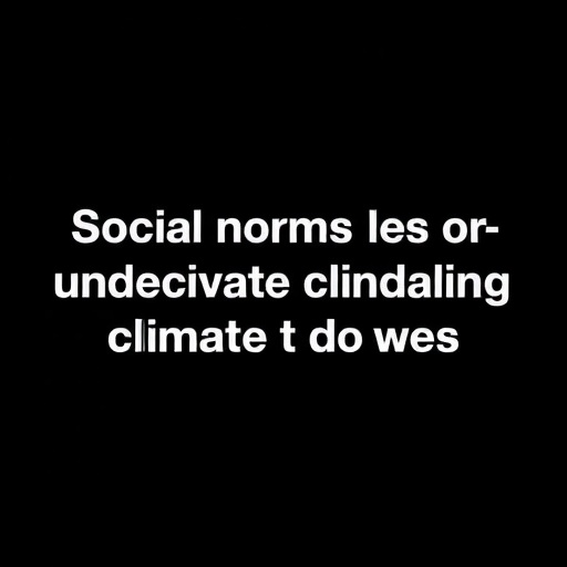 Return exactly one rewritten English science news headline for the original title below. Maximum 12 words. Output plain text only. Do not use HTML, Markdown, quotes, labels, explanations, bullets, numbering, or multiple options. Original title: Social norms can accelerate or undermine climate action, new model finds