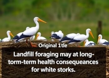 Return exactly one rewritten English science news headline for the original title below. Maximum 12 words. Output plain text only. Do not use HTML, Markdown, quotes, labels, explanations, bullets, numbering, or multiple options. Original title: Landfill foraging may have long-term health consequences for white storks