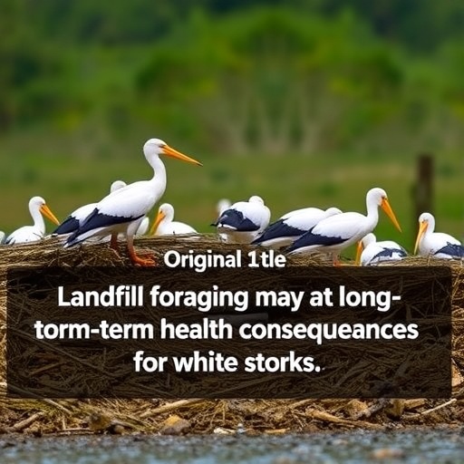 Return exactly one rewritten English science news headline for the original title below. Maximum 12 words. Output plain text only. Do not use HTML, Markdown, quotes, labels, explanations, bullets, numbering, or multiple options. Original title: Landfill foraging may have long-term health consequences for white storks