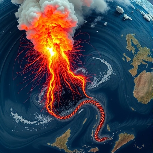 Volcanic eruptions leave imprint on coupled reanalysis global overturning circulation