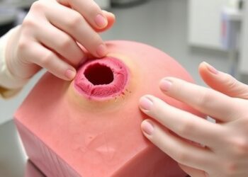 3D-printed skin model teaches medical students biopsy and suturing skills