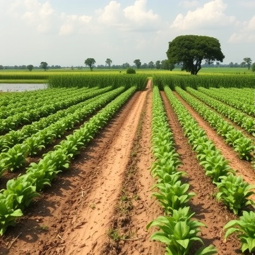 Climate pledges could reduce global cropland by 12.8% by 2100
