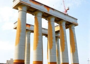 Corrosion raises collapse risk for short reinforced concrete columns, models show