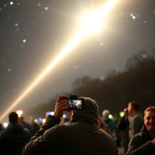 Naked Comet Discovered Photobombing a Public Image