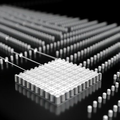 Orthogonal silver nanorods enable terahertz polarization conversion, simulations show