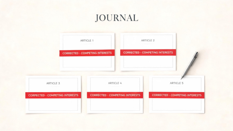 Journal Corrects Competing-Interests Statements in Five Articles