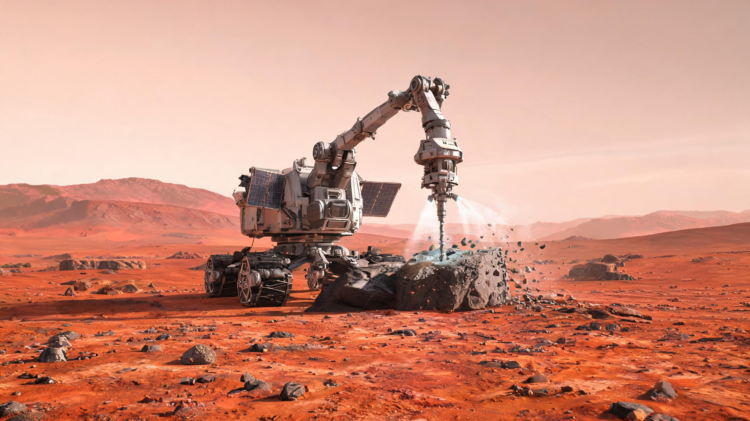 A Mars Drill Could Clear Rock Chips With Compressed Gas