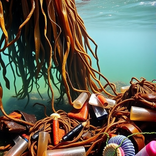 Tangled seaweed inspires universal cleaners for ocean microplastics