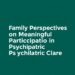 Family Perspectives on Meaningful Participation in Psychiatric Care Culture