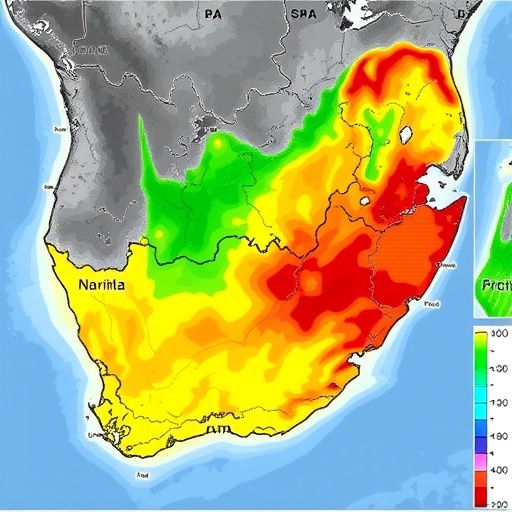 GIS-based multi-criteria modelling maps extreme rainfall risk in South Africa