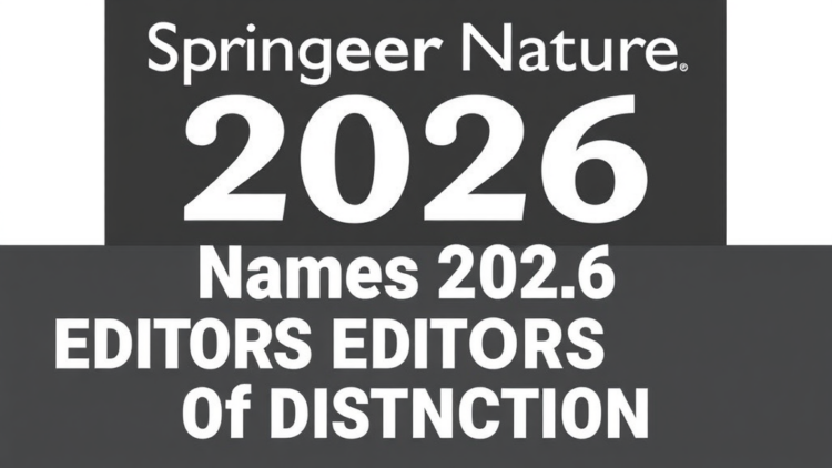 Springer Nature Names 2026 Editors of Distinction