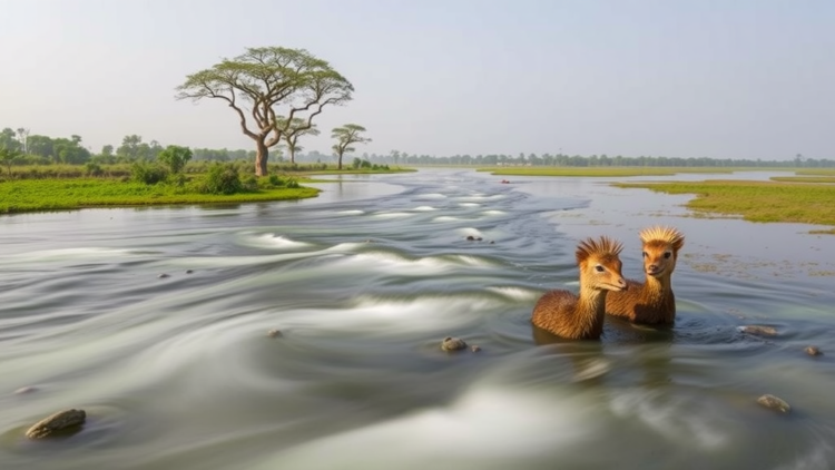 Hidden River in Kaziranga Reveals Surprising Rules of Water Flow