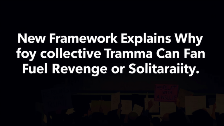 New Framework Explains Why Collective Trauma Can Fuel Revenge or Solidarity