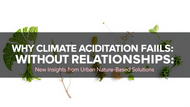 Why Climate Adaptation Fails Without Relationships: New Insights from Urban Nature-Based Solutions
