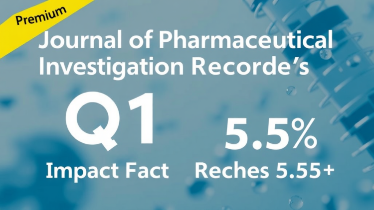 Journal of Pharmaceutical Investigation Records Q1 Ranking as Impact Factor Reaches 5.5