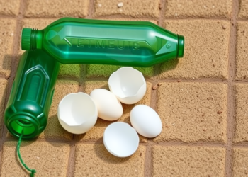Plastic Bottles, Eggshells and Sand Turned Into Paver Tiles