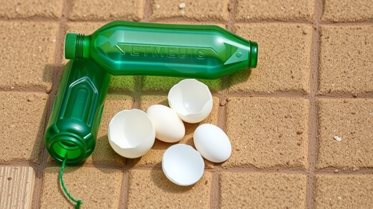 Plastic Bottles, Eggshells and Sand Turned Into Paver Tiles