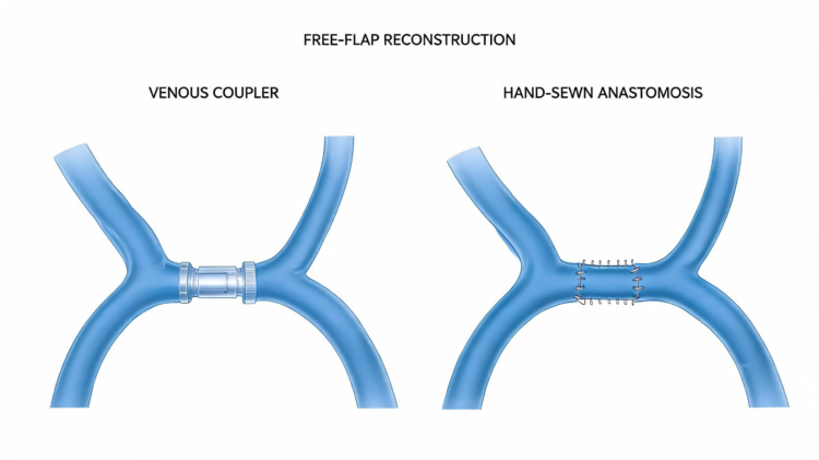 Efficacy of venous coupler versus hand-sewn venous anastomosis in free-flap reconstruction: a single-centre randomized controlled trial