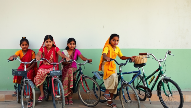 Bicycles and Cash Keep Indian Girls in School, but Gaps Persist, Review Finds