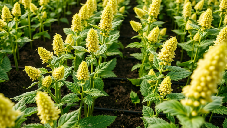 Early Gibberellin Surge Under High-Density Planting Weakens Rapeseed Stems, Study Finds
