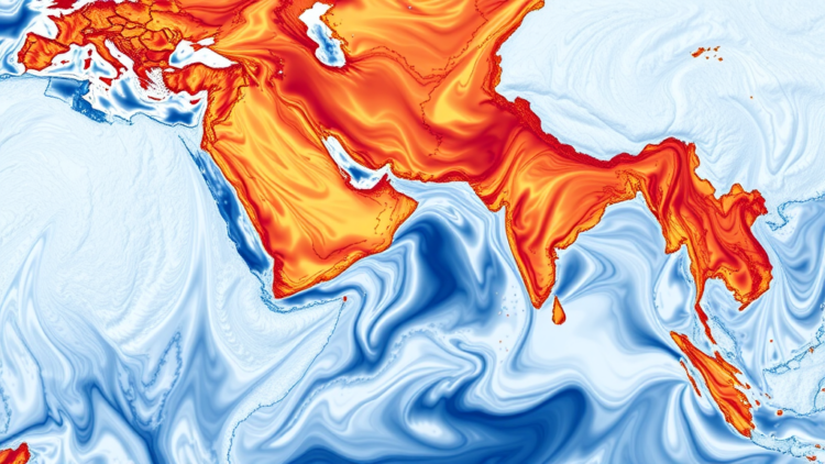 Atlantic Ocean Temperature Pattern Shifts Its Reach Across Eurasia and Africa as Winds Change