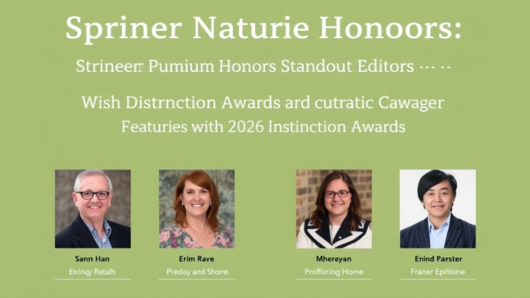 Springer Nature Honors Standout Editors With 2026 Distinction Awards